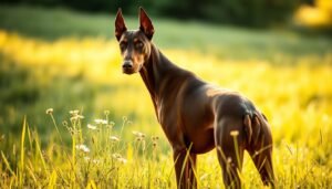 brown doberman