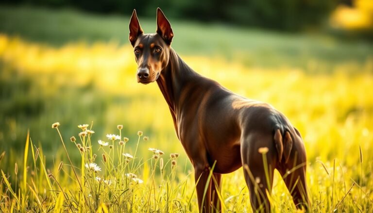 brown doberman