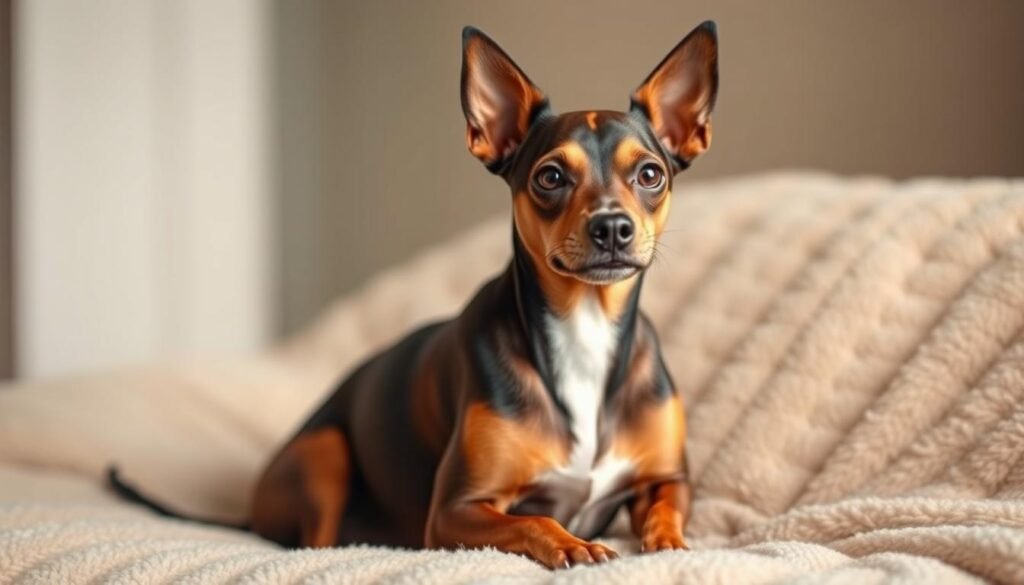 A Doberman-Chihuahua mix sits comfortably on a soft, plush surface, its sleek, muscular body contrasting with the petite, rounded features of its Chihuahua heritage. The dog's expressive eyes and alert posture convey a sense of both power and vulnerability, highlighting the unique blend of traits in this unexpected cross. The lighting is warm and diffused, creating a gentle, inviting atmosphere that emphasizes the dog's endearing qualities. The background is slightly blurred, keeping the focus on the captivating mix of characteristics that define this fascinating hybrid breed and its particular health considerations. A Doberman-Chihuahua mix sits comfortably on a soft, plush surface, its sleek, muscular body contrasting with the petite, rounded features of its Chihuahua heritage. The dog's expressive eyes and alert posture convey a sense of both power and vulnerability, highlighting the unique blend of traits in this unexpected cross. The lighting is warm and diffused, creating a gentle, inviting atmosphere that emphasizes the dog's endearing qualities. The background is slightly blurred, keeping the focus on the captivating mix of characteristics that define this fascinating hybrid breed and its particular health considerations.