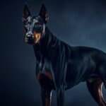 all black doberman