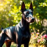 all black doberman pinscher