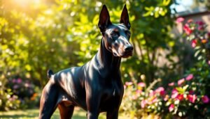 all black doberman pinscher